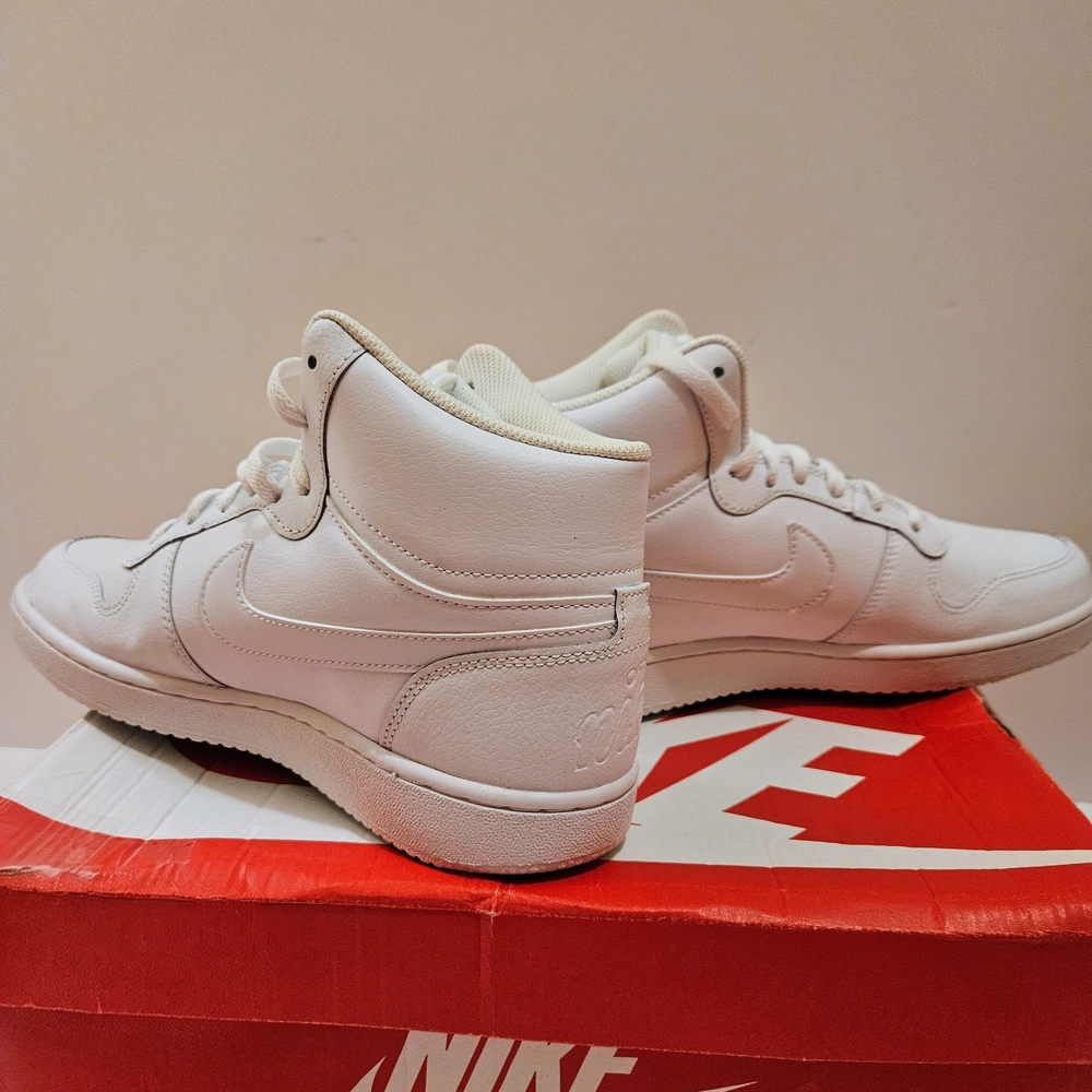 Nike Men's Ebernon Mid White Sneakers - Picture 4 of 8